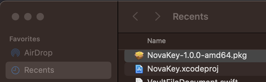 Screenshot of pkg installer on macos